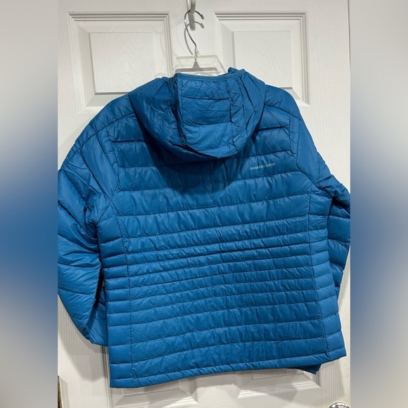 Cotopaxi Women's XL Fuego Hooded Down Jacket Puffer Lake Blue Aqua NWT Turquoise - Picture 3 of 16